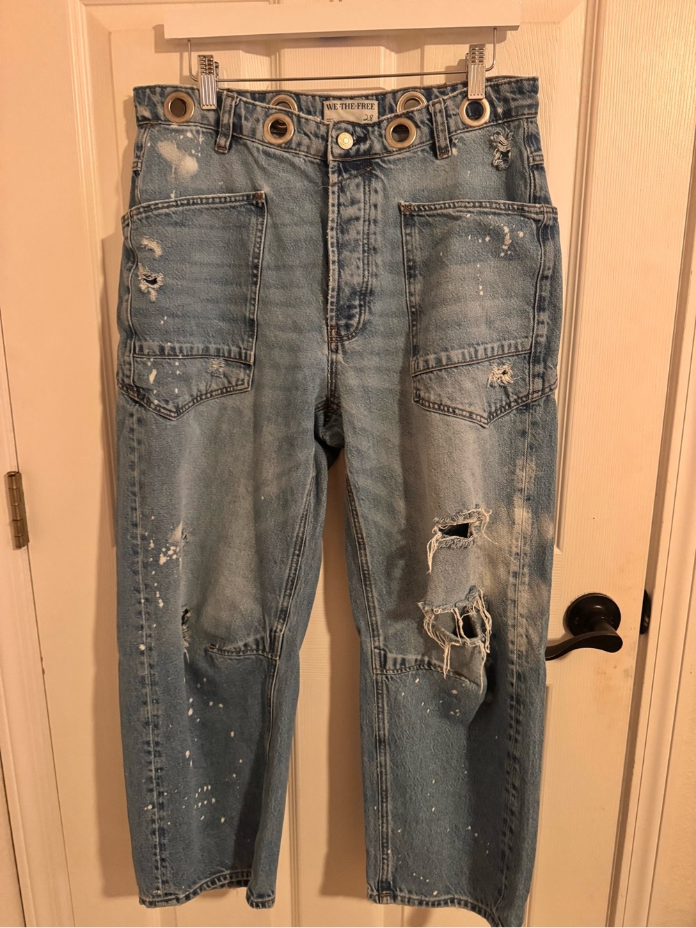 We The Free Light Blue moxie barrel  Jeans